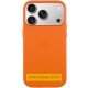 Чохол шкіряний Leather Case (AA) with MagSafe and Animation для Apple iPhone 17 (6.3") Orange