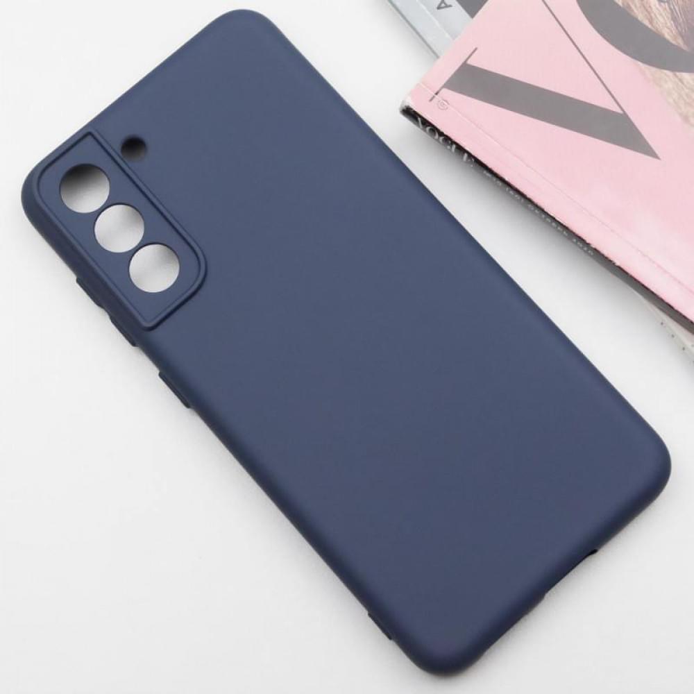 Чохол TPU GETMAN Liquid Silk Full Camera для Samsung Galaxy S22+ Синій / Midnight Blue