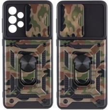 Ударостійкий чохол Camshield Serge Ring Camo для Samsung Galaxy A73 5G Коричневий / Army Brown