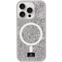 TPU чохол Bling World Rock Diamond with MagSafe для Apple iPhone 16 Pro (6.3") Silver