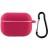 Силіконовий футляр New з карабіном для навушників Airpods Pro Червоний / Rose Red