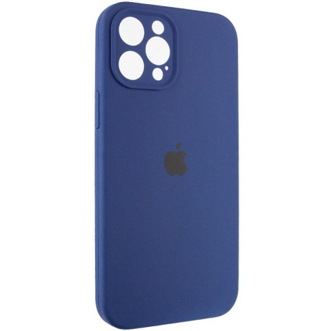 Чохол Silicone Case Full Camera Protective (AA) для Apple iPhone 12 Pro Max (6.7") Синій / Deep navy