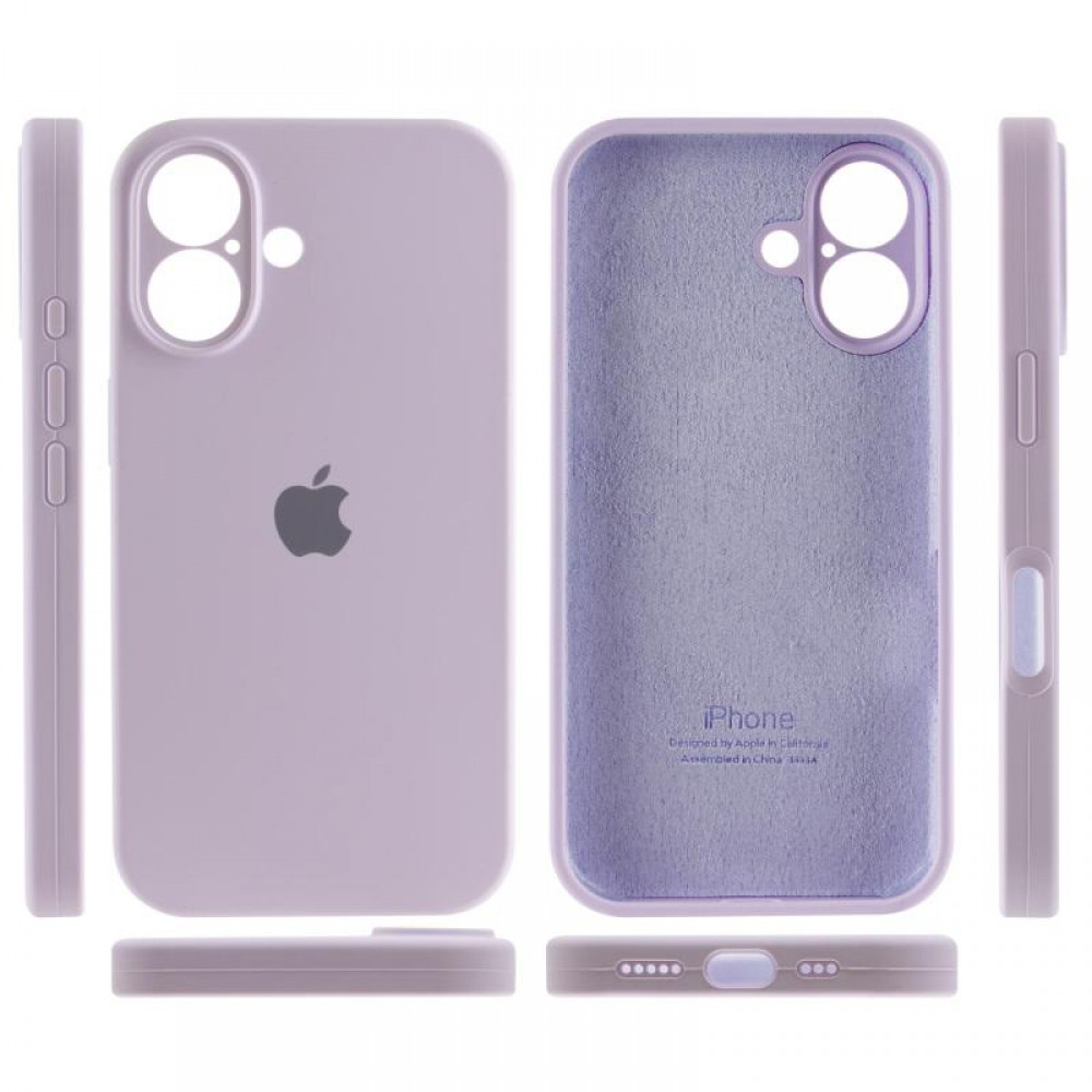 Чохол Silicone Case Full Camera Protective (AA) для Apple iPhone 16 (6.1") Бузковий / Lilac