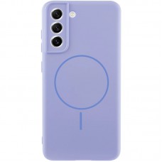 Чохол Silicone Cover Lakshmi Full Camera (AA) with MagFit для Samsung Galaxy S21 FE Бузковий / Dasheen