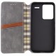 Шкіряний чохол-книжка GETMAN Cubic (PU) для Xiaomi Redmi Note 13 Pro+ Сірий