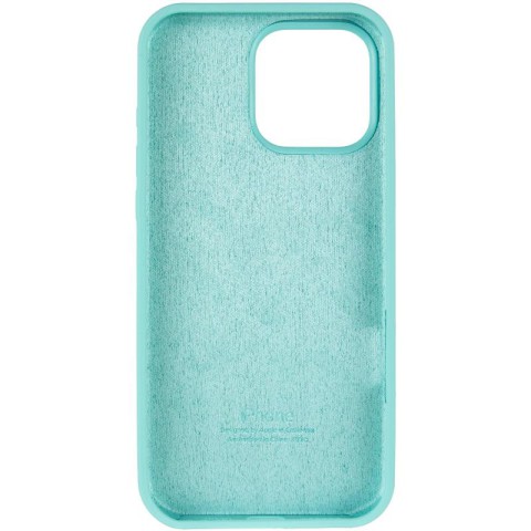 Чохол Silicone Case Full Protective (AA) для Apple iPhone 14 Pro Max (6.7") Бірюзовий / Marine Green
