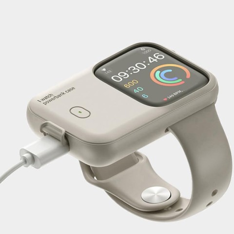 Портативний ЗП Charging Soft Case for Apple Watch 49mm 1200 mAh Moon White