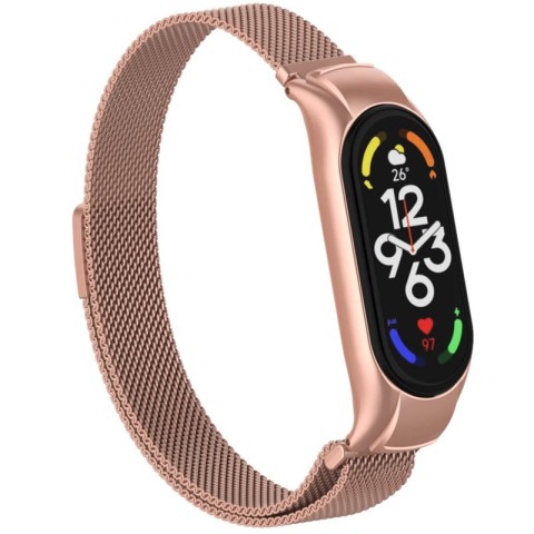 Ремінець Milanese Loop Design для Xiaomi Mi Band 3/4 Rose Pink