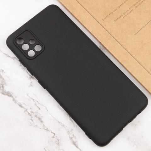 Чохол TPU GETMAN Liquid Silk Full Camera для Samsung Galaxy A71 Чорний / Black