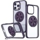 TPU+PC чохол Metal Ring with MagSafe для Apple iPhone 16 Pro Max (6.9") Темно-фіолетовий