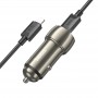 АЗП Hoco Z48 Tough 40W (2Type-C) + Type-C to Lightning Metal gray