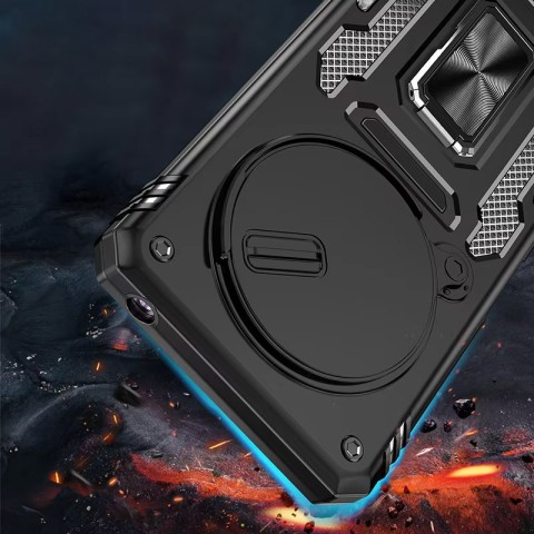 Ударостійкий чохол Camshield Army Ring для Xiaomi Redmi 14C / A4 / Poco C75 Чорний / Black