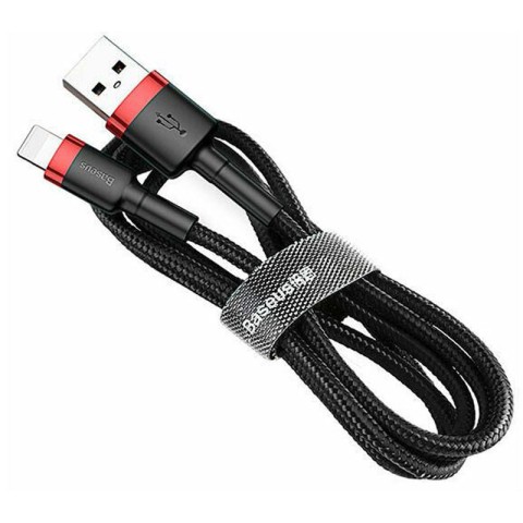 Дата кабель Baseus Cafule Lightning Cable Special Edition 2.4A (1m) (CALKLF-G) Чорний / Червоний