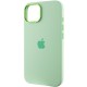 Чохол Silicone Case Metal Buttons (AA) для Apple iPhone 12 Pro Max (6.7") Зелений / Pistachio
