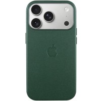 Чохол шкіряний Leather Case (AA) with MagSafe and Animation для Apple iPhone 17 Pro (6.3") Forest Green