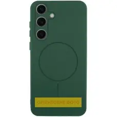 Чохол Silicone Cover Lakshmi Full Camera (AA) with MagFit для Samsung Galaxy S25 Edge Зелений / Dark green