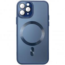 Чохол TPU+Glass Sapphire Midnight with MagSafe для Apple iPhone 12 Pro Max (6.7") Синій / Deep navy