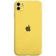 Чохол Silicone Case Full Camera Protective (AA) для Apple iPhone 12 (6.1") Жовтий / Yellow