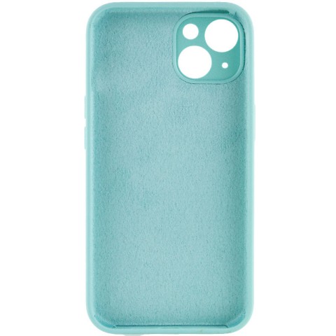 Чохол Silicone Case Full Camera Protective (AA) NO LOGO для Apple iPhone 14 (6.1") Бірюзовий / Marine Green