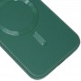 Шкіряний чохол Bonbon Leather Metal Style with MagSafe для Apple iPhone 15 Pro Max (6.7") Зелений / Pine green