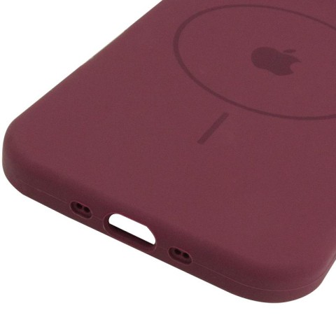 Чохол Silicone Case Full Protective (AA) V2 with MagSafe для Apple iPhone 17 Air (6.5") Бордовий / Plum