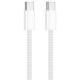 Дата кабель USB-C to USB-C FineWoven 240W for Apple (AAA) (2m) (box) White