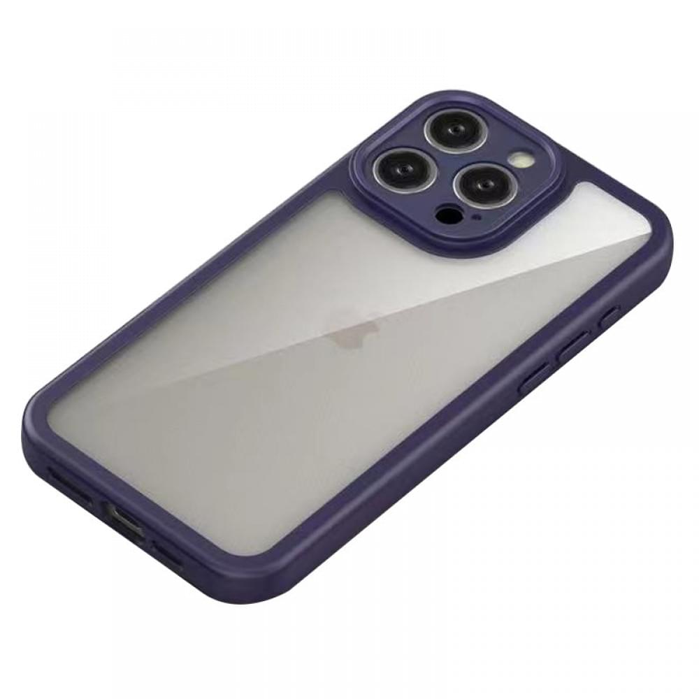 TPU чохол Transparent + Colour 1,5mm для Apple iPhone 11 Pro Max (6.5") Purple