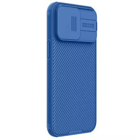 Карбонова накладка Nillkin CamShield Pro Magnetic для Apple iPhone 15 Pro Max (6.7") Blue