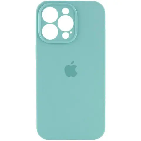 Чохол Silicone Case Full Camera Protective (AA) для Apple iPhone 16 Pro (6.3") Бірюзовий / Marine Green