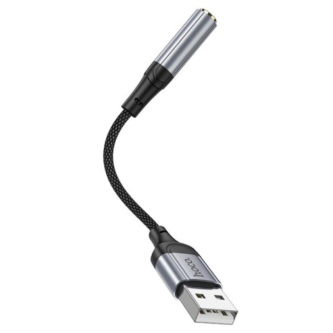Перехідник Hoco LS36 Fresh USB to 3,5 AUX Black