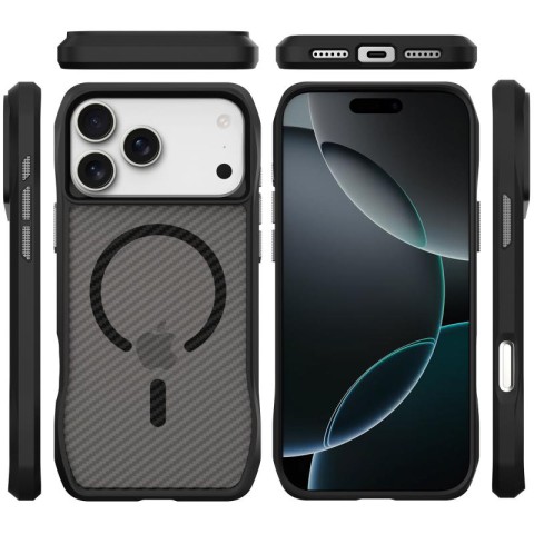 Чохол TPU Space Octagon with MagSafe для Apple iPhone 17 Pro (6.3") Carbon Black