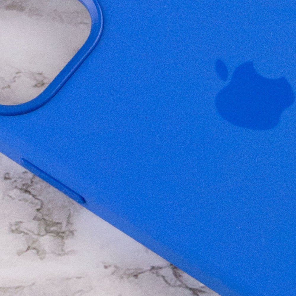 Чохол Silicone case (AAA) with Magsafe and Animation для Apple iPhone 12 Pro / 12 (6.1") Синій / Capri Blue