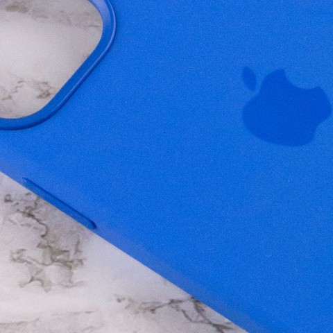 Чохол Silicone case (AAA) with Magsafe and Animation для Apple iPhone 12 Pro / 12 (6.1") Синій / Capri Blue