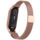 Ремінець Milanese Loop Design для Xiaomi Mi Band 3/4 Rose Pink
