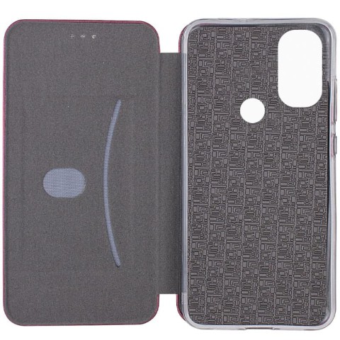 Шкіряний чохол-книжка Classy для Motorola Moto E40 Бордовий