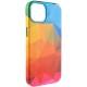 Шкіряний чохол Colour Splash with MagSafe для Apple iPhone 12 Pro / 12 (6.1") Red / Blue