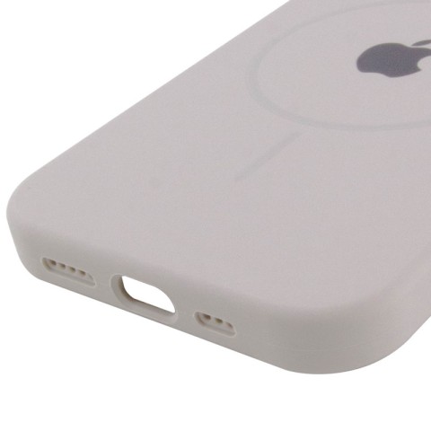 Чохол Silicone Case Full Protective (AA) with MagSafe для Apple iPhone 15 Plus (6.7") Сірий / Light Grey