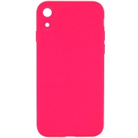 Чохол Silicone Case Square Full Camera Protective (AA) NOLOGO для Apple iPhone XR (6.1") Рожевий / Barbie pink