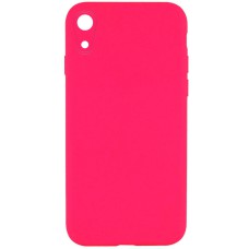 Чохол Silicone Case Square Full Camera Protective (AA) NOLOGO для Apple iPhone XR (6.1") Рожевий / Barbie pink