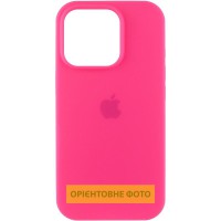 Чохол Silicone Case (AA) Logo with MagSafe для Apple iPhone 16 (6.1") Рожевий / Barbie pink