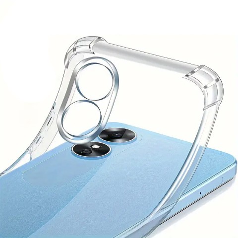 TPU чохол GETMAN Ease logo посилені кути Full Camera для Oppo A17 Безбарвний (прозорий)