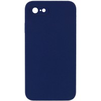 Чохол Silicone Case Square Full Camera Protective (AA) NOLOGO для Apple iPhone 7/8/SE (2020) (4.7") Темно-синій / Midnight blue