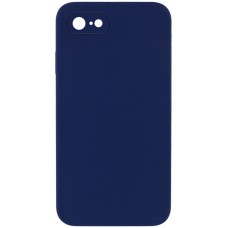 Чохол Silicone Case Square Full Camera Protective (AA) NOLOGO для Apple iPhone 7/8/SE (2020) (4.7") Темно-синій / Midnight blue