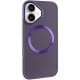 TPU чохол Bonbon Metal Style with MagSafe для Apple iPhone 16 Plus (6.7") Фіолетовий / Dark Purple