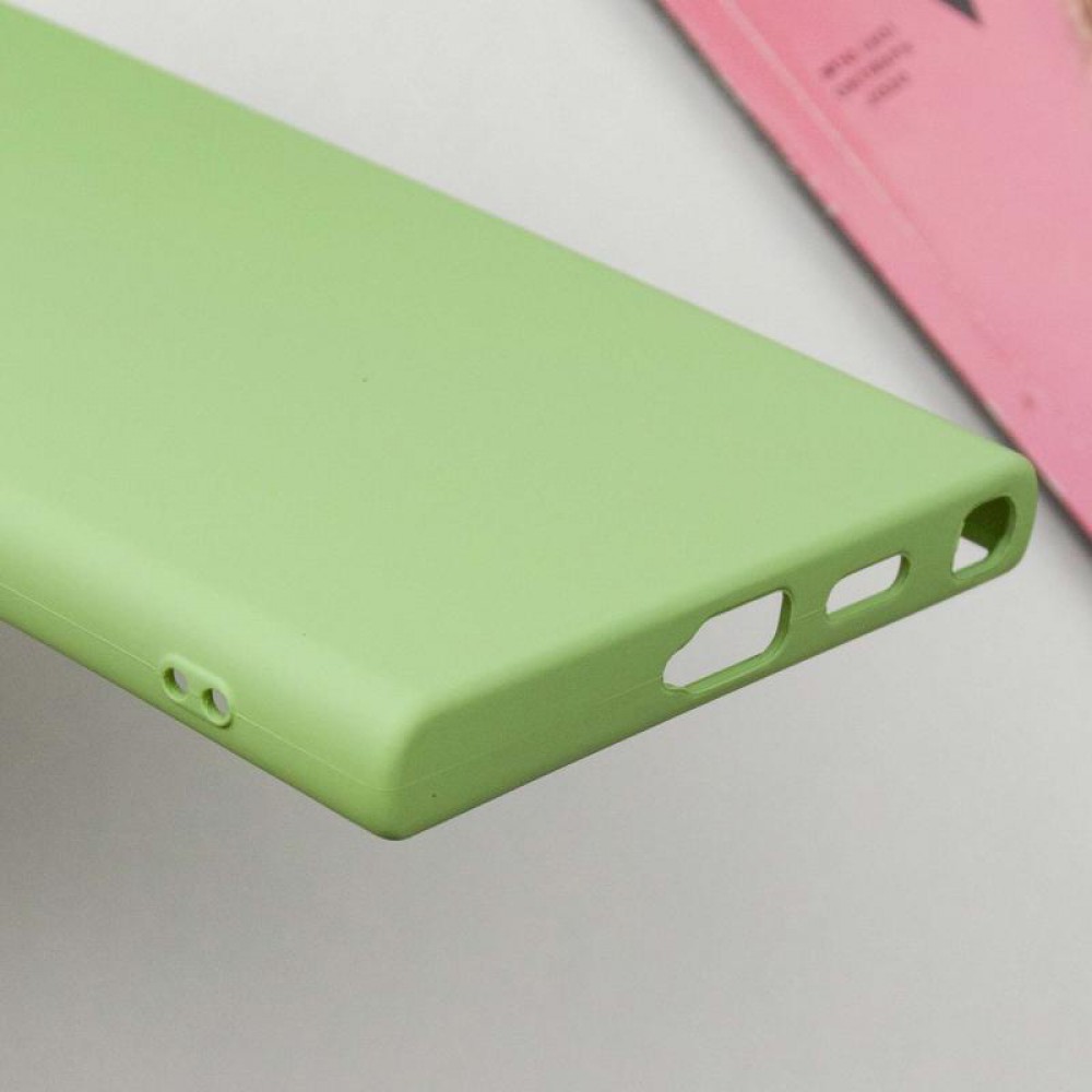 Чохол TPU GETMAN Liquid Silk Full Camera для Samsung Galaxy S24 Ultra Зелений / Pistachio