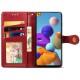 Шкіряний чохол книжка GETMAN Gallant (PU) для Samsung Galaxy A21s Червоний