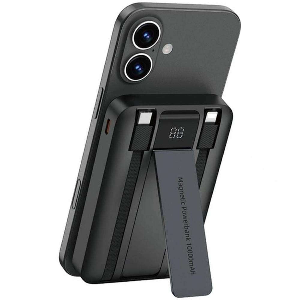 Портативний ЗП Power Bank WIWU Wi-P061 22.5W+PD20W з БЗП+iWatch with cable 10000 mAh Black