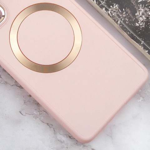 TPU чохол Bonbon Metal Style with MagSafe для Samsung Galaxy A25 5G Рожевий / Light Pink