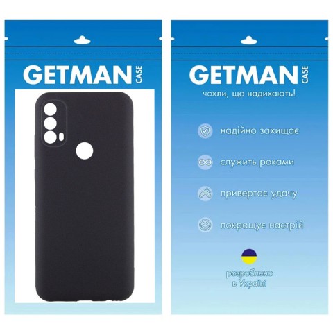 Чохол TPU GETMAN Liquid Silk Full Camera для Motorola Moto E40 Чорний / Black