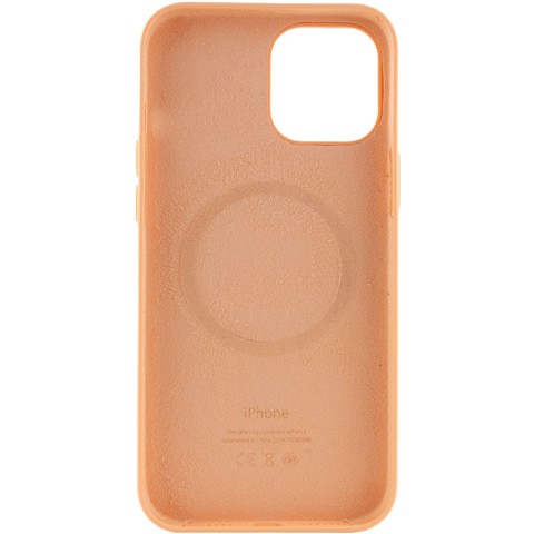 Чохол Silicone case (AAA) with Magsafe and Animation для Apple iPhone 12 Pro Max (6.7") Помаранчевий / Cantaloupe